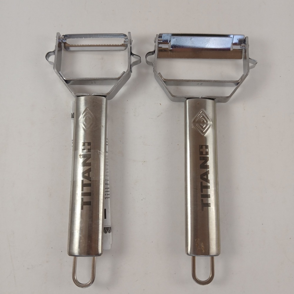 Titan Stainless Steel Julienne Tool Multipurpose Peeler & Slicer Set Euc